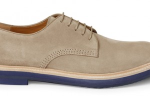Gucci Contrast Sole Suede Derby Shoes