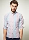 Asos Oxford Shirt In Block Stripe