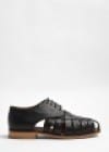 B Store Black Cutout Leather Eton 5 Shoes