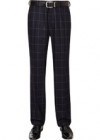 Austin Reed Cut Ff Navy Flannel Check Trouser