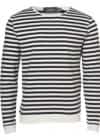 Topman Navy/white Stripe Crew