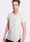Shore Leave Ecru Baseball Hem Tee