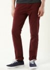 Topman Burgundy Cotton Skinny Chinos