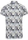 Topman Floral Patchwork Short Sleeve Shirt