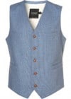 Topman Blue Mario Herringbone Waistcoat