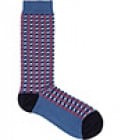 Reiss Aran Cross Pattern Socks Plum