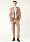 Topman Teracotta Slub Skinny Suit