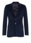 Ps Paul Smith Navy Corduroy Notch Lapel Blazer