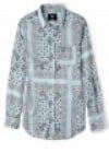 D&g Blue Bandana Print Slim Brad Shirt
