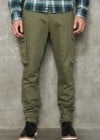 Dickies Olympia Olive Herringbone Trousers