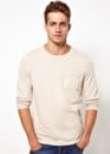 Asos Long Sleeve Crew Neck T-shirt With Pocket