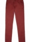 Knowledge Cotton Apparel Burgundy Washed Twill Tapered Leg Chinos