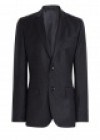 Farhi By Nicole Farhi Charcoal Flannel Wool Classic Blazer