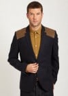 Burton Navy Twill Slim Fit Blazer