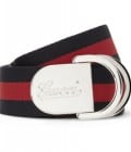Gucci Striped Canvas Belt