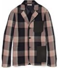 Marni Plaid Ribbed Cotton-blend And Twill Blazer