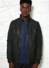 Anerkjendt Chet Kombo Green Leather Jacket