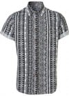 Topman Black Tribal Short Sleeve