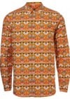 Topman Orange Aztec Pattern Shirt