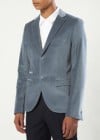 Topman Blue Velvet Skinny Blazer