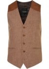 Topman Rust Tweed Donkey Waistcoat