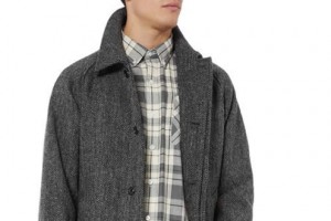 Beams Plus Harris Herringbone Wool-Tweed Coat