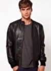 Selected Panelled Leather Jacket