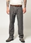 B-store Basil Pleat Tweed Trousers