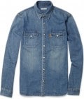 Burberry Brit Slim-fit Washed-denim Shirt