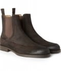 Jimmy Choo Brompton Waxed-suede Brogue Chelsea Boots