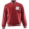Undefeated Satin Snap Up Jacket - Burgundy