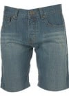 Topman Denim Bleach Wash Slim Short