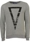 Topman Grey Salt And Pepper Printed Sweatshirt