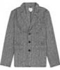 Reiss Moon Herringbone Jersey Blazer Black