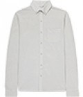 Reiss Dime Long Sleeve Jersey Shirt Soft Grey