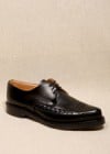 George Cox Black Leather Lace-up Rockabilly Shoes