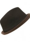 Topman Black Contrast Trim Trilby Hat