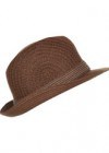 Topman Brown Deco Straw Hat