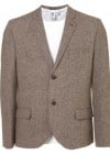 Topman Camel Fleck Plain Heritage Blazer