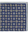 Reiss Alloy Paisley Pocket Square Airforce Blue