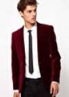 Asos Slim Fit Blazer In Velvet