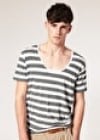 Asos Stripe Teardrop Neck T-shirt