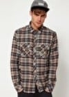 Solid Shirt With Flannel Check