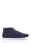 Volta Navy Canvas Mid Top Chukkas