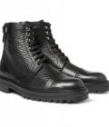 Belstaff Barrington Pebble-grain Leather Boots