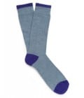 J.crew Two-tone Cotton-blend Socks