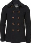 Topman Navy Wool Skinny Fit Peacoat