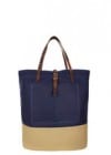 Ally Capellino Dexy Navy Cream Tote Bag