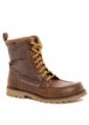 Asos Leather And Canvas Moc Toe Boot