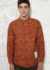 Stussy Orange Printed Kala Shirt
